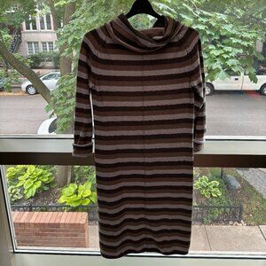 Humanoid Brown Striped Sweater Dress Size S